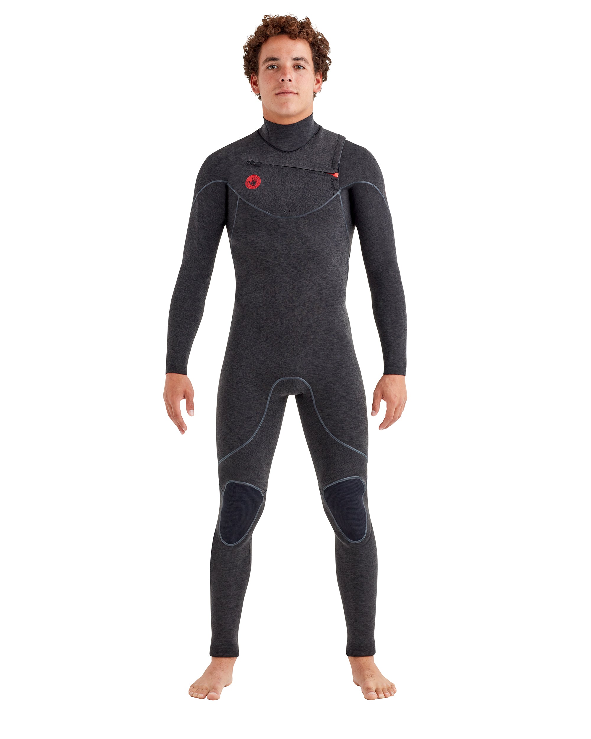 Red Cell 2mm Slant-Zip Men's Fullsuit - Black Heather