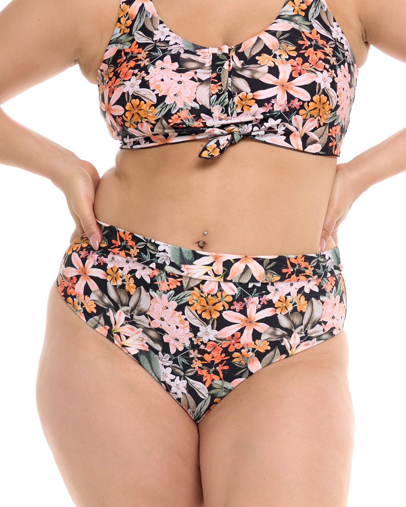 Matira Marlee High-Waist Bikini Bottom - Black