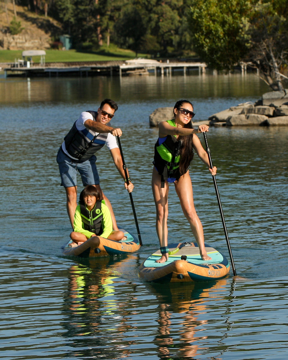 2024 Performer 11' Inflatable Paddle Board - Deep Sea/Isle Green
